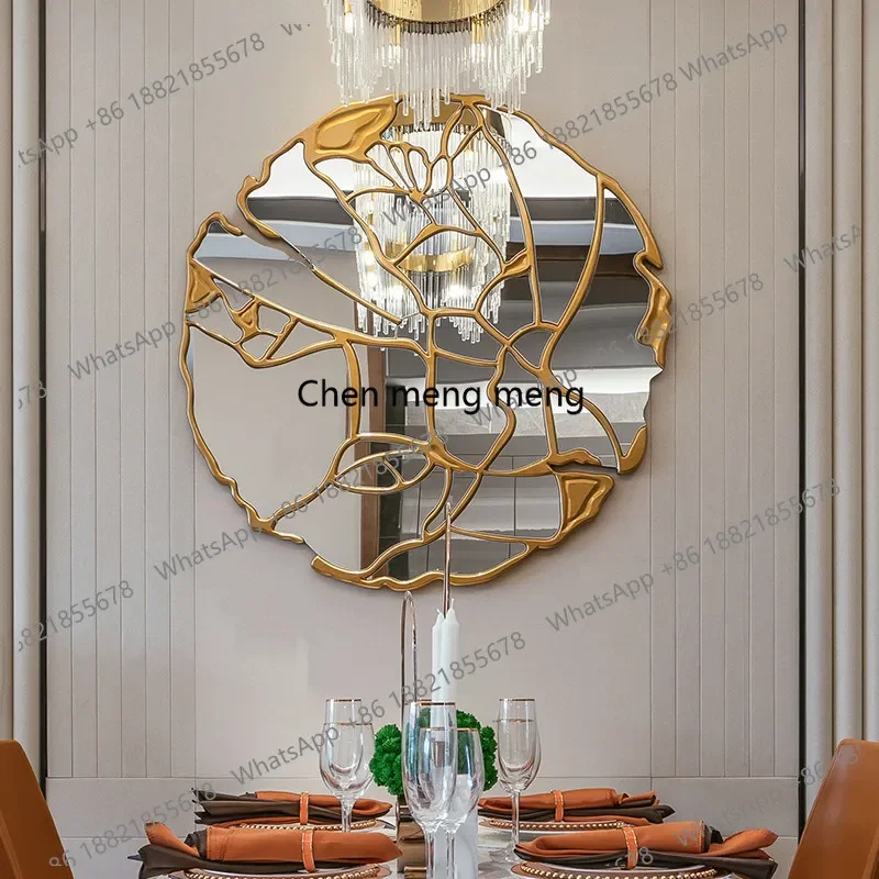 AB03  Luxury Lights Mirror Irregular Personalised Decorative Standing Mirror Bedroom Desktop Makeup Specchio Trucco Accessories