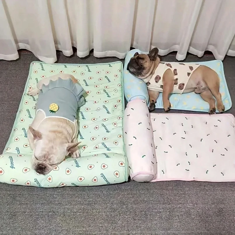

Dog Mat Cooling Summer Pad Mat For Dogs Cat Blanket Sofa Breathable Pet Dog Bed Summer Washable For Small Medium Large Dogs Mat