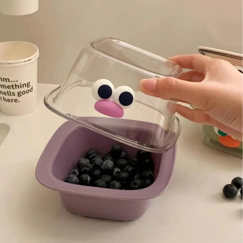 Creative Cute Thickened Double Layer Mini Drain Basket Multi-functional Household Fruit Snack Storage Basket Kitchen Accessories