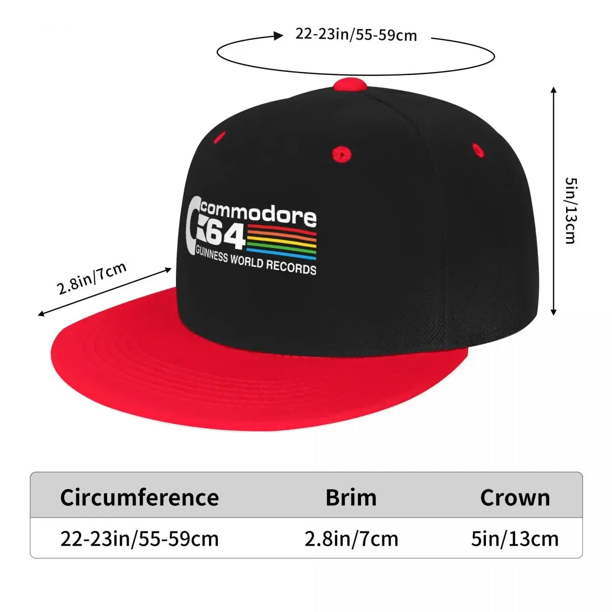 Boné de beisebol personalizado Cool Commodore Logo para homens e mulheres, computador Geek Flat Snapback, chapéu Hip Hop Dad, Streetwear