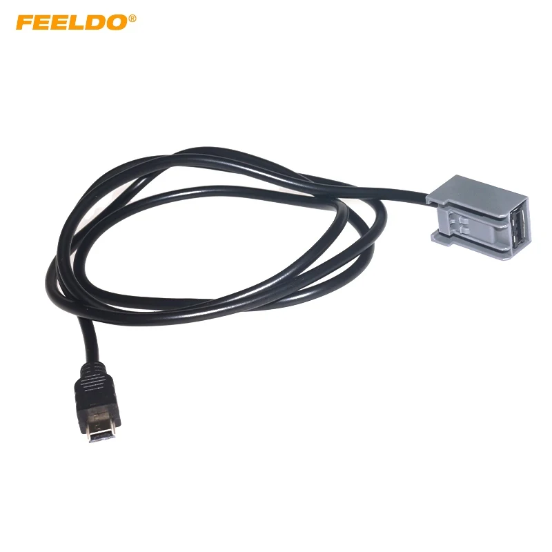 Car Radio Audio Mini USB Cable Female Port Extension 5Pin Wire Adapter For Honda Civic/Accord/Odyssey Mitsubishi Lancer