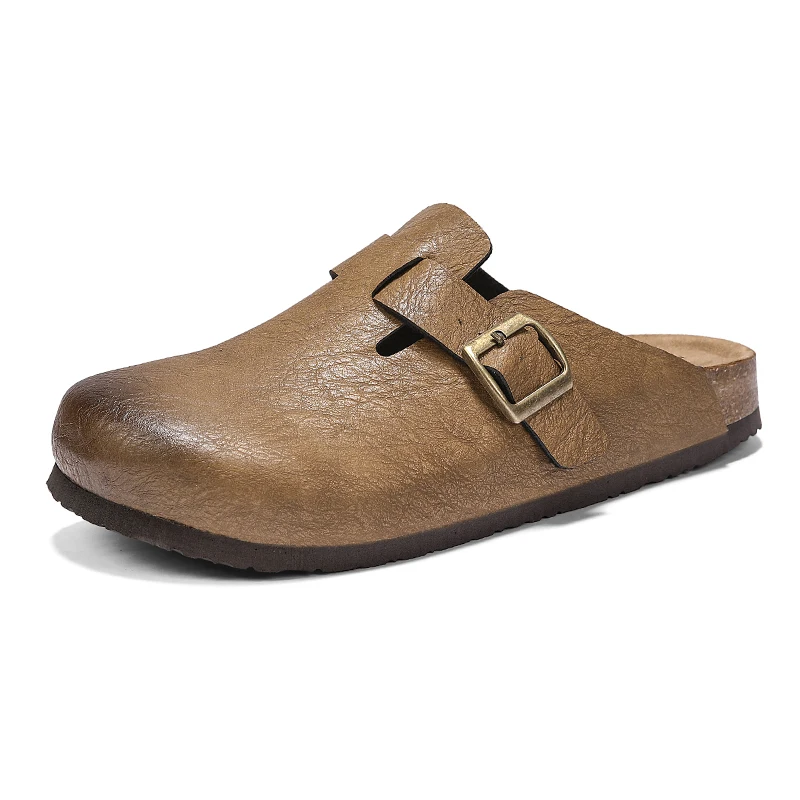 Unisex Cork Comfort Slippers Closed Toe Backless Sandals with Soft Health Footbed Slip-on Slides for Men and Women Dropshipping