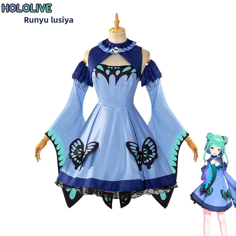 cos-virtual-live-streaming-host-hololive-iii-vtuber-runyu-lucia-cosplay-costume-anime-femminile