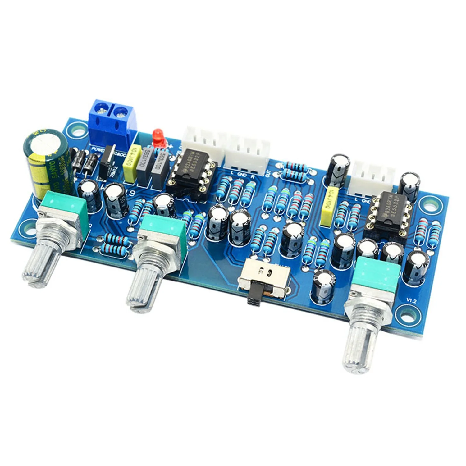 2.1 Channel Subwoofer Preamp Board Low Pass Filter Pre-Amp Amplifier Board Ne5532 Low Pass Filter Bass Preamplifier