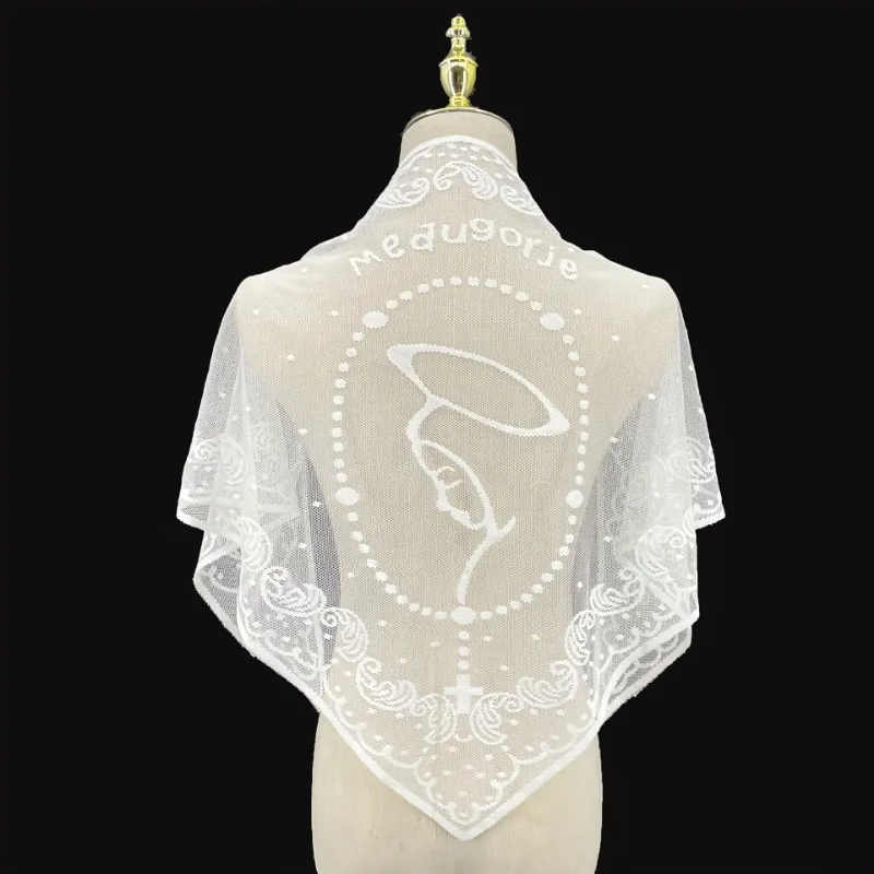 

New European and American triangle scarf jacquard lace shawl embroidered scarf wedding decorative headscarf