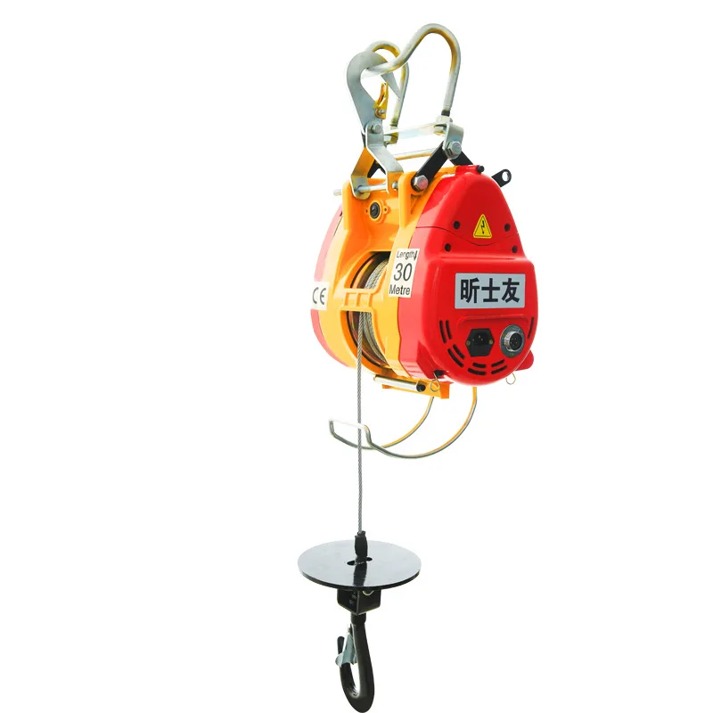 

220V small diamond miniature electric hoist home small crane lifting machine winches hanging lifting electric hoist