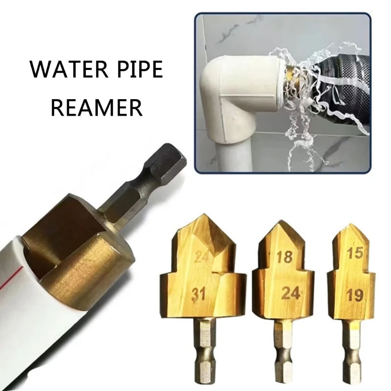 Pipe Expanders Wrench Pipe Lifting Drill Bit Wrench for Easy Hole Widening and Thread Refining in Plumbing Tasks 40JE