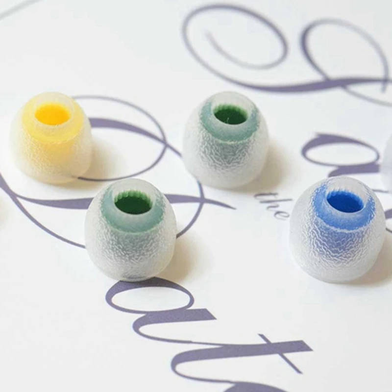 Silicone Eartips Narrow Hole Eartips Audiophile Musician Earphone Tips For Iems Matte Texture 3Pairs (S/L/M)