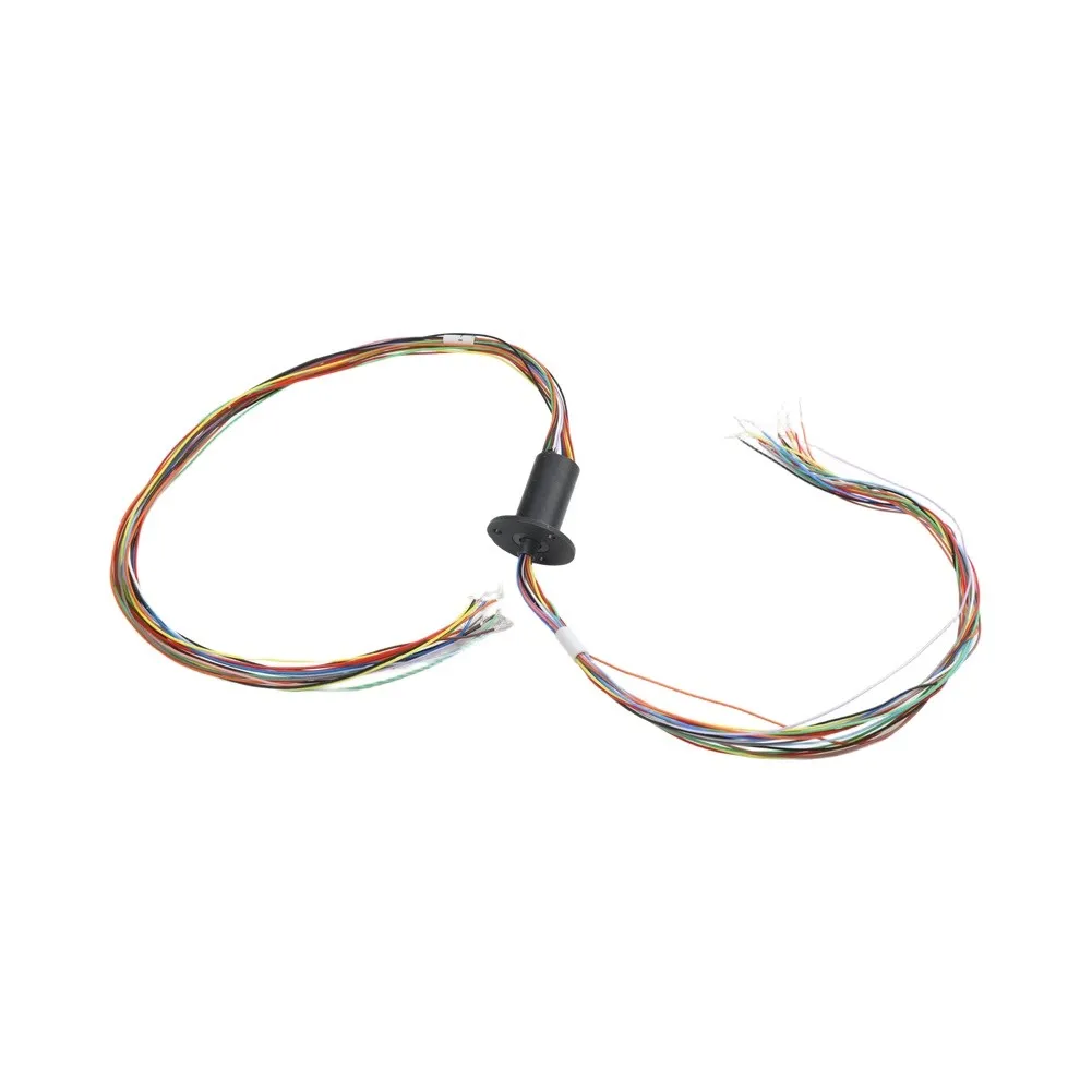18 Circuit Slip Ring 2A Rated for 300 RPM Featuring Hollow Shaft Design 360 Degree Continuous Rotation and PBT Housing