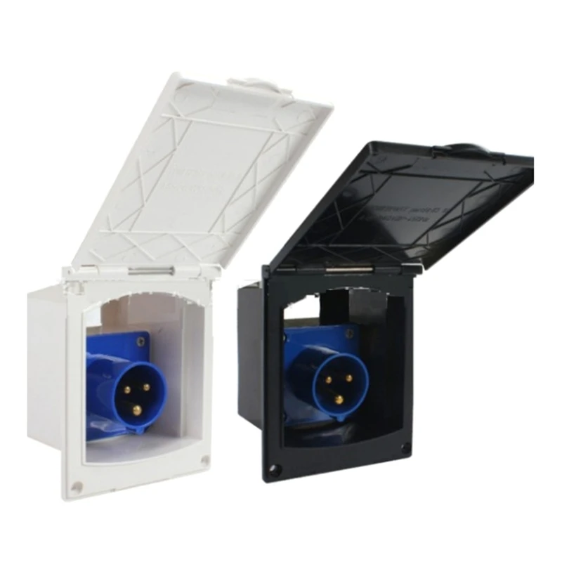 

220V-240V 16A 23A Power Outlet Box, Enclosed Lockable WeatherproofSocketPlug Dropship