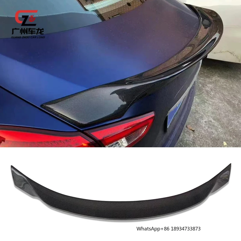 For Maserati Ghibli 2014-2023 Rear Spoiler Carbon Fiber Body Kit Diffuser Tail Wing Bumper Spoiler Cars Accessories