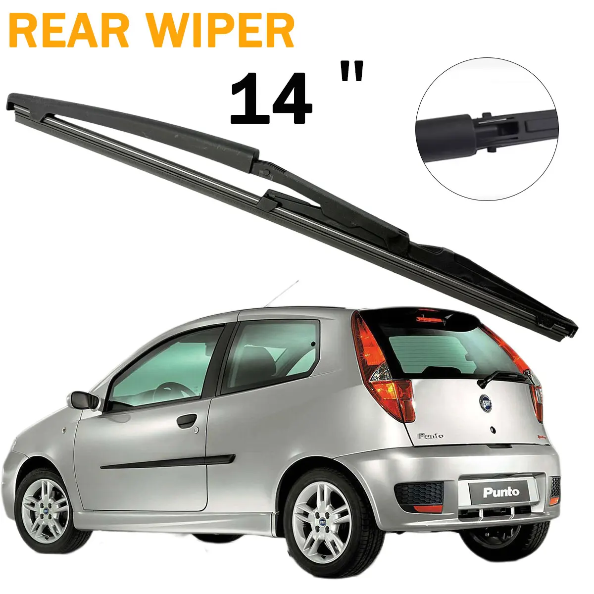 1 Stück Heckscheibenwischerblatt 14 Zoll für Fiat Punto 188 1999-2010 Windschutzscheibe Heckscheibenwischerblatt Autozubehör
