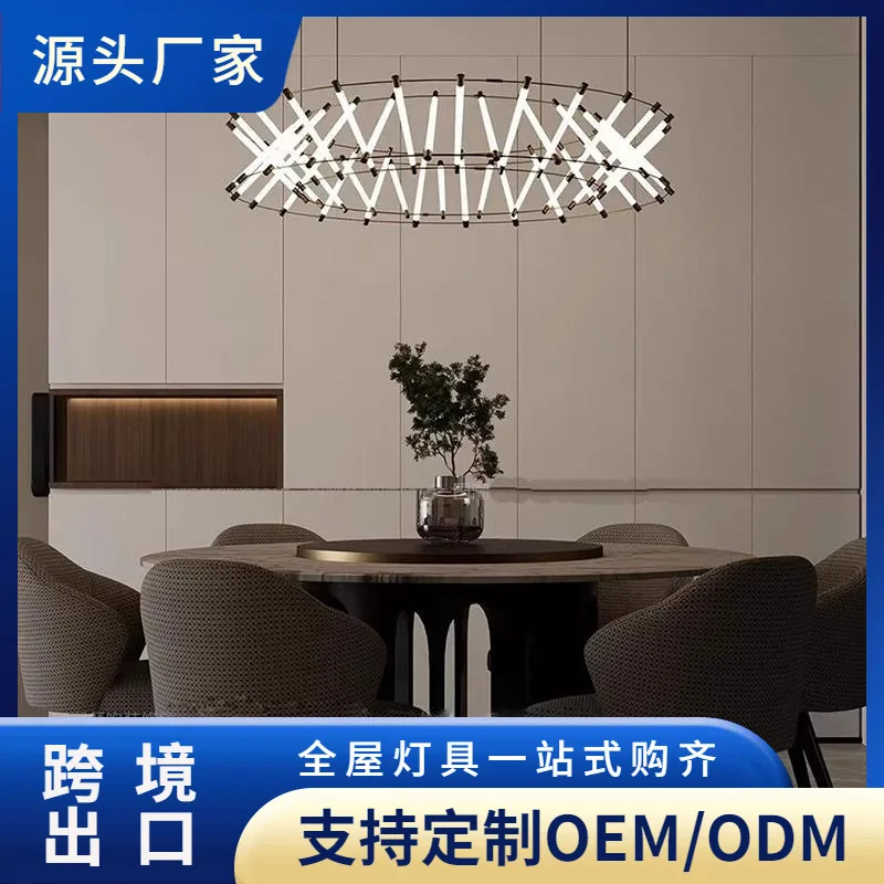 

Round Mazar Lamp Restaurant Box Chandelier Designer Restaurant Banquet Hall Hotel Lobby Villa Modern Simple Lamp