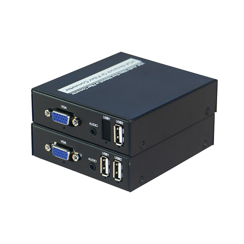 

VGA KVM Extender Fiber Optic Converter VGA USB Mouse And Keyboard Audio KVM Extender Single Mode Fiber 20KM