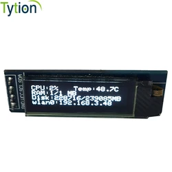 Raspberry Pi 4B 3B 2B 0.91 Inch OLED Screen Monitor CPU Temperature IP Hard Disk RAM Information SSD1306 I2C 128x32 Display