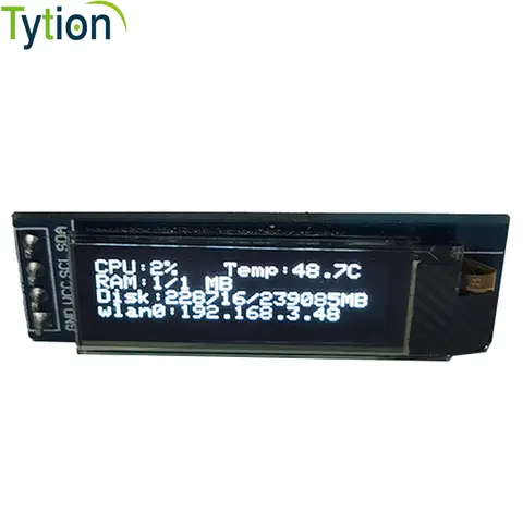 Raspberry Pi 4B 3B 2B 0.91 Inch OLED Screen Monitor CPU Temperature IP Hard Disk RAM Information SSD1306 I2C 128x32 Display
