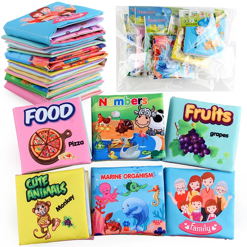 كتاب قماش ناعم للأطفال، مناسب لحديثي الولادة، لعبة التعليم المبكر لعائلة الحيوانات ثلاثية الأبعاد، هدية للأطفال، الاختيار المثالي