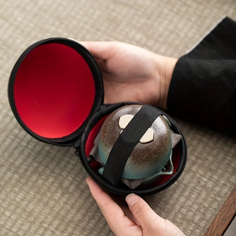 

Портативный чайный сервиз Peacock Green — 1 горшок и 2 чашки, компактный дорожный набор для кемпинга, пеших прогулок и сольного чаепития.