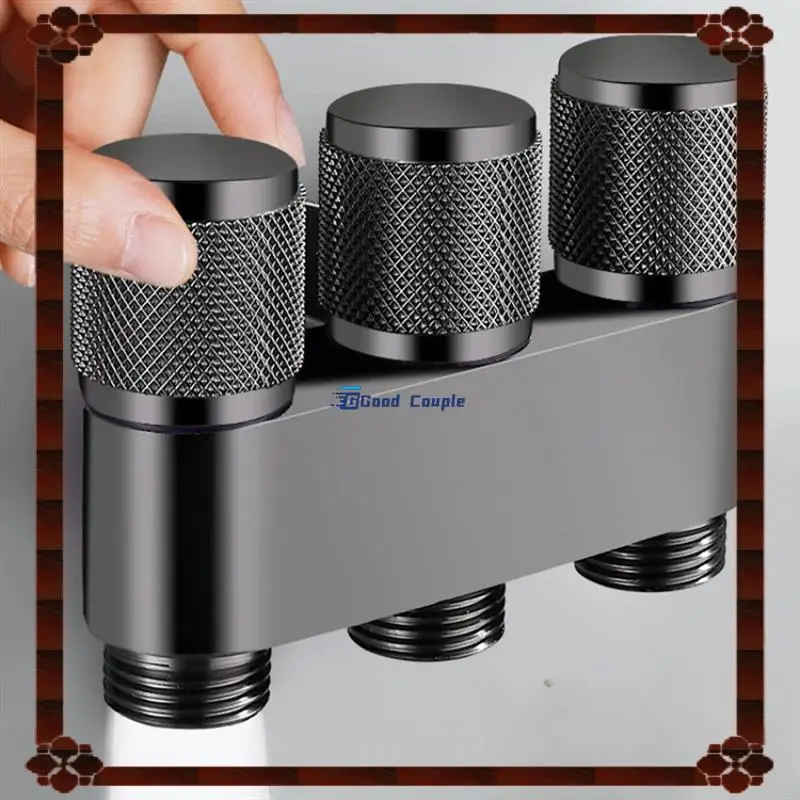 24-Hour Delivery Brass One In Three Out Three Way Control Washing Machine Chrome/Gray Faucet Three Way Triangle Valve G1/3Mini