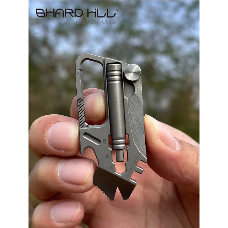 CT4 Titanium Alloy Outdoor EDC Multi-Tool Keychain Bottle Opener Screwdriver & Wrench Combo Tool
