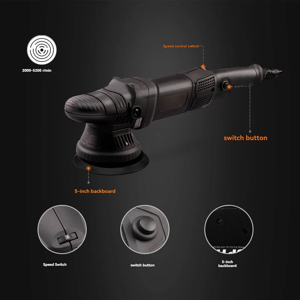 780W 5 Inch Rotary Car Polisher 2000-5200RPM 110V/220V Electric Buffer Polishing Machine