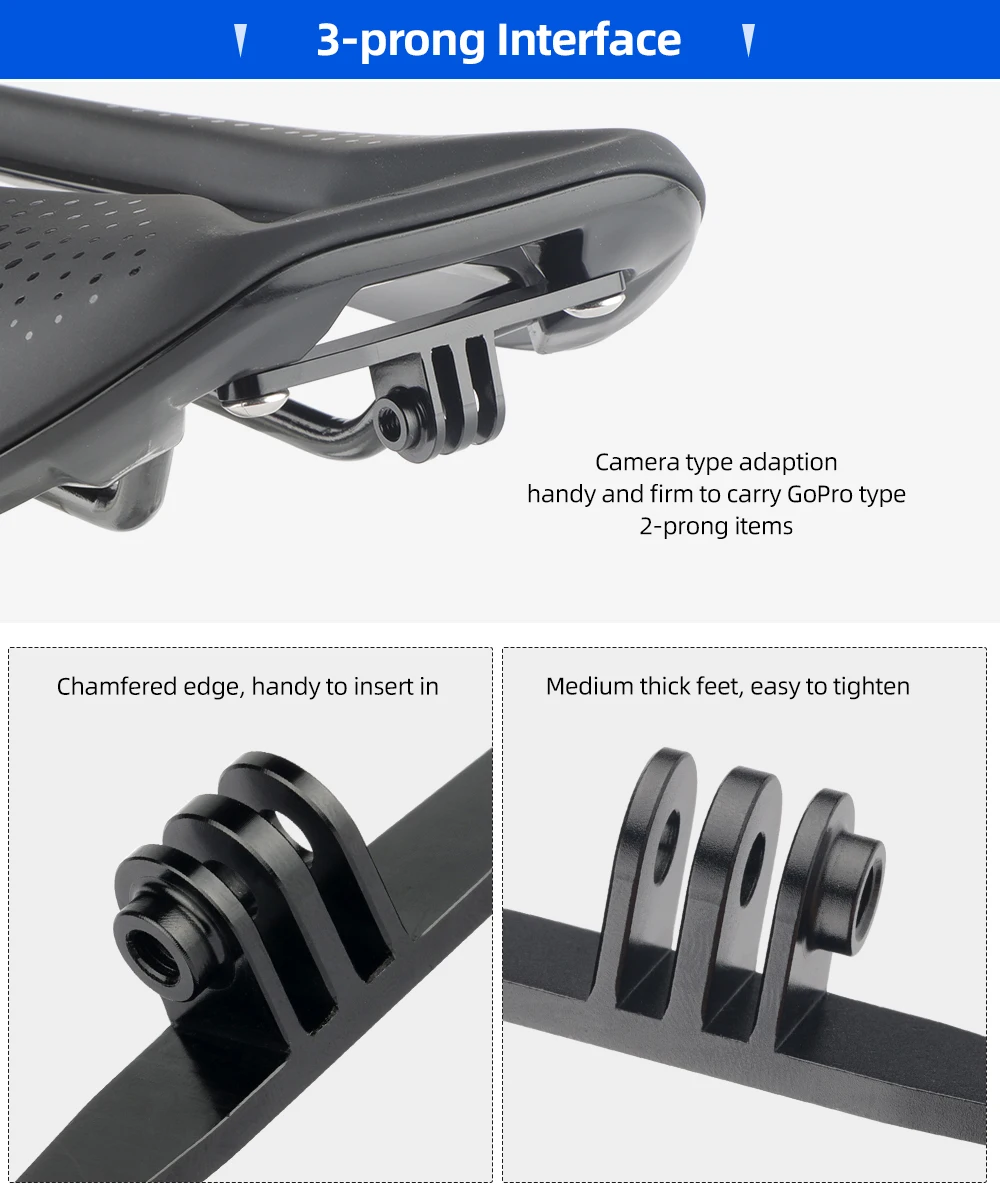 Deemount Fahrradsattel-Schienen-Rücklichthalterung für Specialized SWAT, optional 4 Modelle für Magicshine Trek, passend für GoPro-Adapter, DIY-Teil – Detail 8