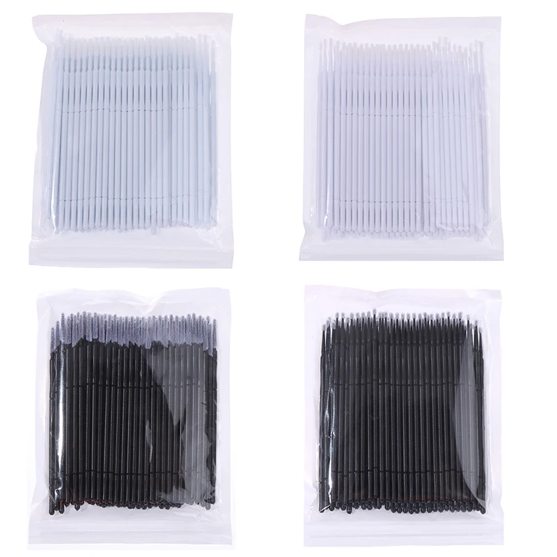 100Pcs Disposable Eyelash Extension Micro Brush Applicator Make up Mascara Swab