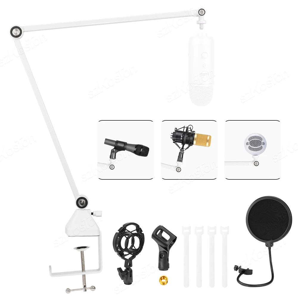 

USB Condenser Microphone Stand Adjustable Suspension Boom Scissor Arm Stands for A8 A6V K658 K688 K669 Mic Recording Studio