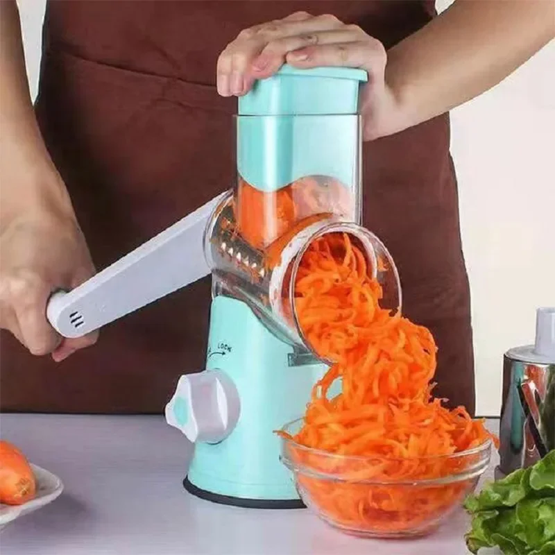 Multifunctional Vegetable Cutter, Chopper, Slicer,vegetables Graters, Shredders, Fruit, Rotary Handle, Not Hurting Hands