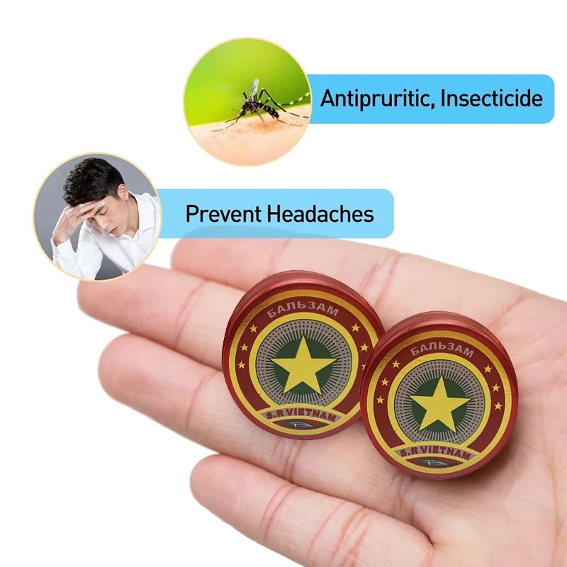 3/5/10Pcs Original Vietnam Golden Star Mint Cooling Oil Tiger Balm Treat Headache Dizziness Cream Mosquito Bites Itching Plaster