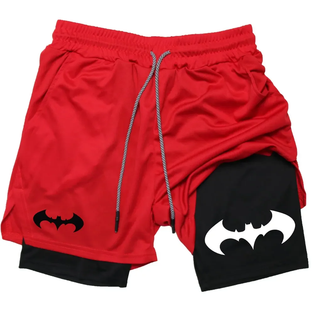 

2025 men's running shorts gym double-layer sports shorts 2-in-1 quick drying training shorts fitness jogging Y2K sportswear
