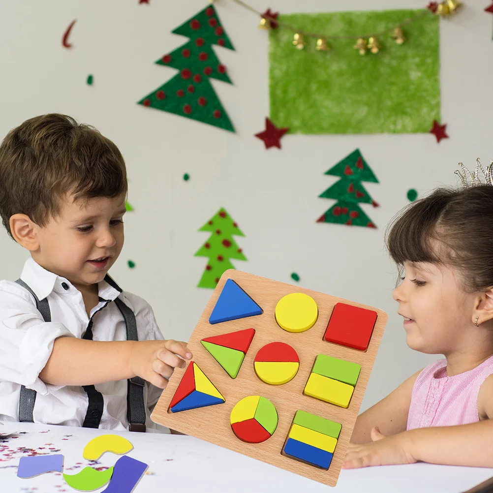 2er-Set, 2 Sets, Holz-Alphabet-Zahlen, pädagogische Form, passende Blöcke, Spiel für Kleinkinder, leuchtende Farben