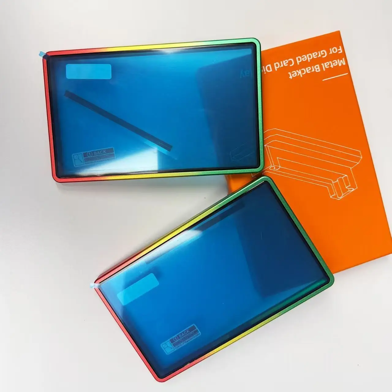 35PT Tri-Color Gradient Magnetic Card Brick Hard Shell Holder for Trading Collectible Card Display Storage Gifts