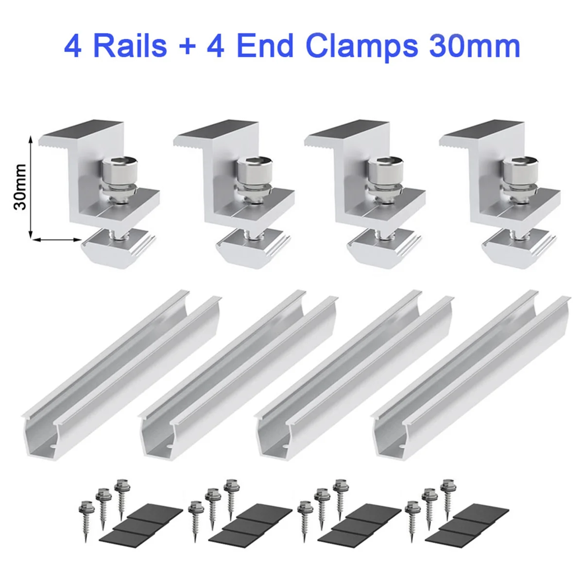 CYL-Solar Panel Mount Bracket Photovoltaic Panel Rail Solar Panel Mount Fastening Module with Mid for Trapezoidal Roof 30mm