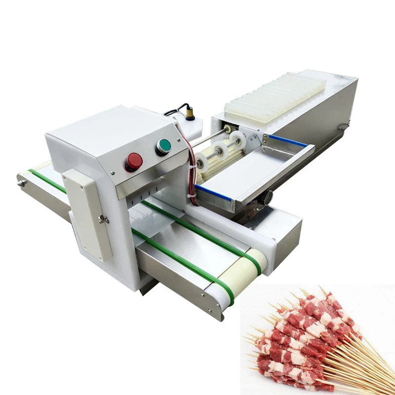 Commercial Stainless Steel Automatic Doner Kebab Meat Skewer Machine Meat String Machine Lamb Kebab Maker