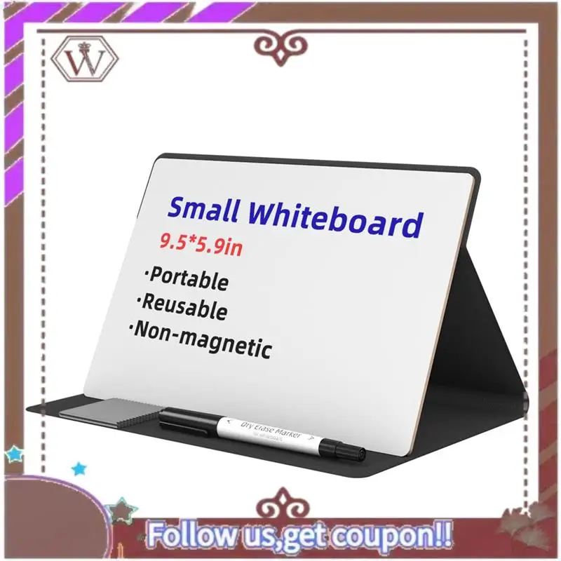 Новейшая портативная маленькая доска, многоразовая мини-магнитная доска для сухого стирания с маркером, ткань для протирания, магнитная доска для сухого стирания