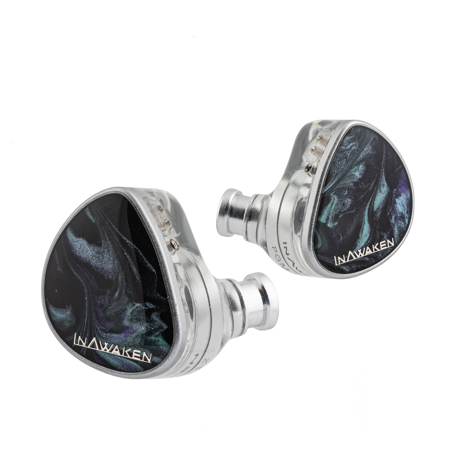 INAWAKEN DAWN Ms Purple-Gold Diaphragm Dynamic Driver IEM Headphones with OFC Shielded Cable for Audiophiles Musicians