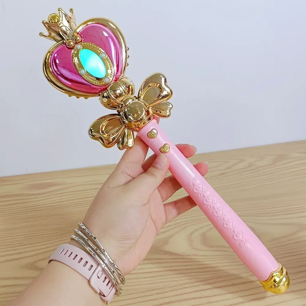 VIP Light Sailor girl Wand Magic Henshin Rod Musical Glow Heart Stick Sailor Moon Crystal Anime stage show Cosplay Toy Girl Gift