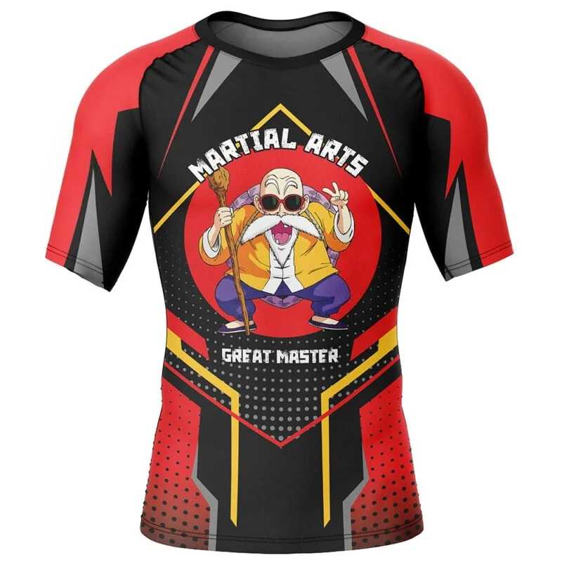 

2026 Summer Dragon Ball Master Roshi T-Shirt Anime Character Y2K Harajuku Trend Short Sleeve Anime Tights Gym Sport T-shirts