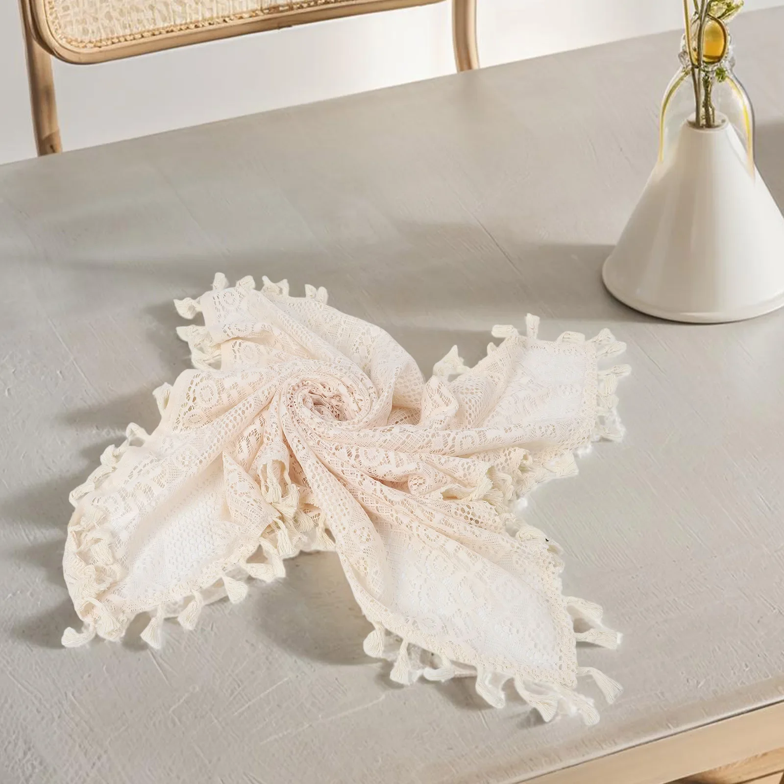 Decorative Table Cover Dust Proofing Cover Living Room Decor Ambient Look Decorative Feature Protection And Decoration
