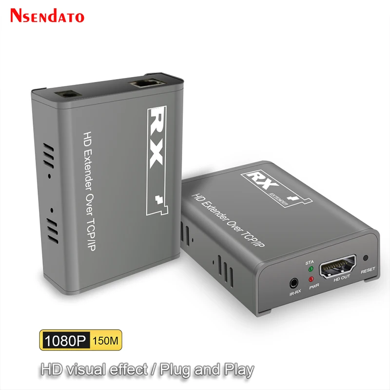 250m HDMI Extender over TCP IP 1080P HDMI IR Extender over Cat5e/6 HD video Transmitter Receiver LAN Extensor Extender