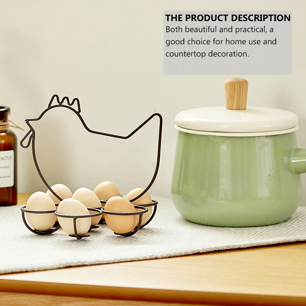 

Egg Holder Rack Metal Storage Dispenser with Sturdy Base for Safe Egg Organization Kitchen Countertop Decoration