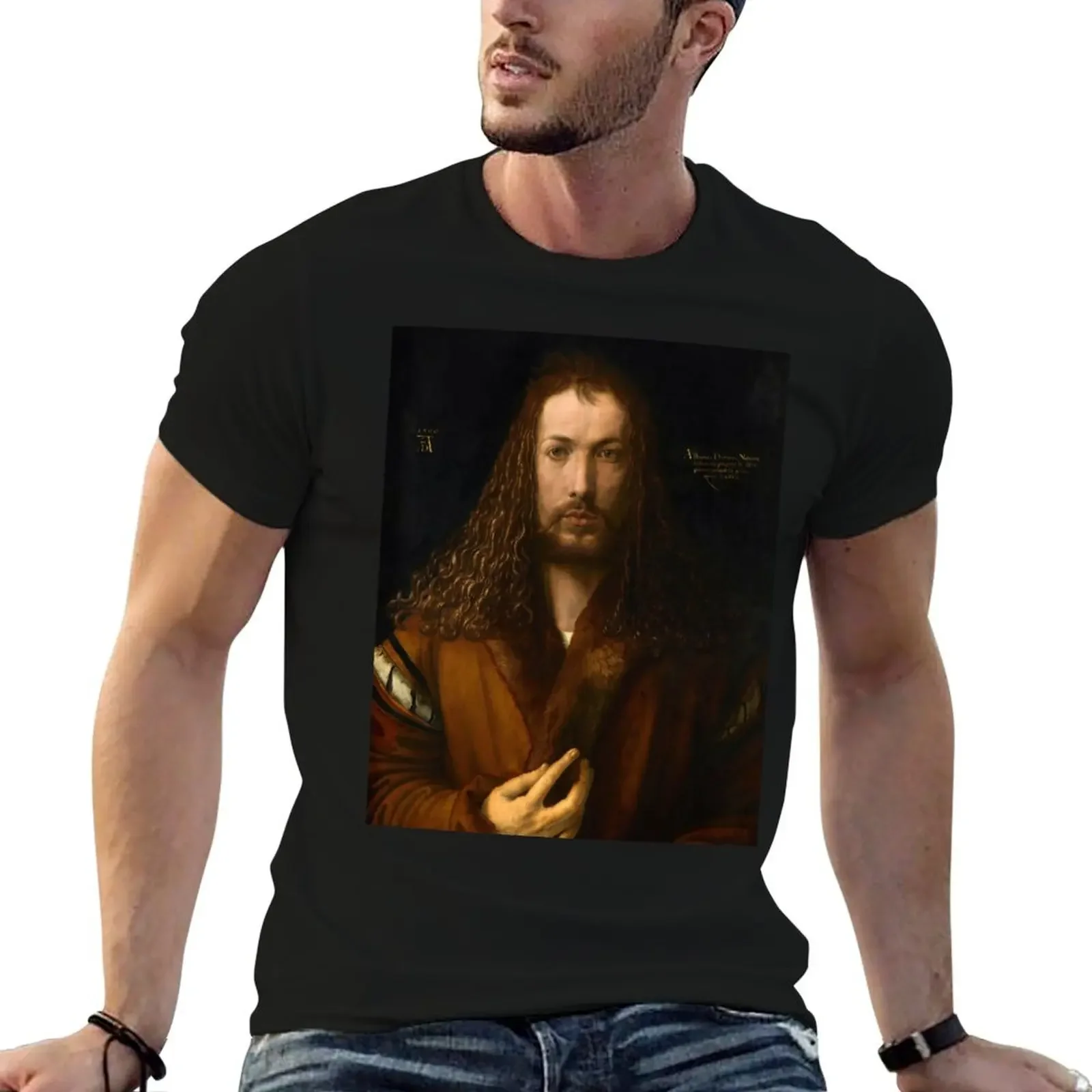 

Albrecht Dürer Self-portrait at 28 years T-Shirt graphic t shirt vintage new edition graphic t shirts graphics T-shirt men