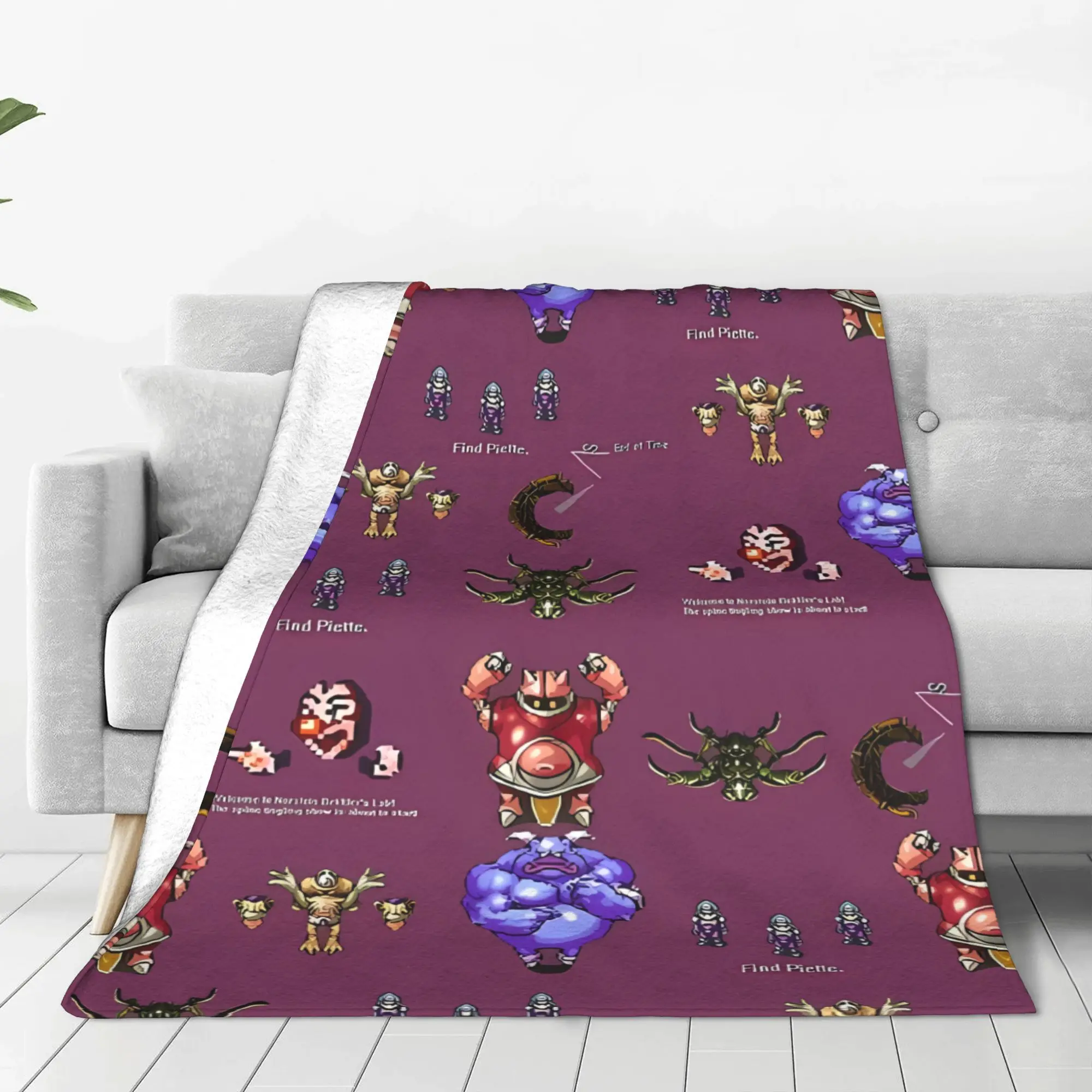 1PC Collage Chrono Trigger Home Room Decorations Winter Blankets For Adults Bedding Home Interior Sofa Knee