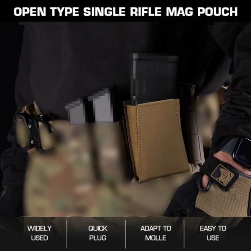 

Open Type Double Pistol Mag Pouches | MOLLE Quick-Draw Dual Open Pouch | for Range Hiking & Airsoft Gear