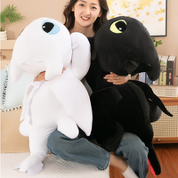 30-100CM Anime Little Flying Dragon Plush Toy Stuffed Animals Style Black Dragon Doll Pillow Toys Children Couple Birthday Gift