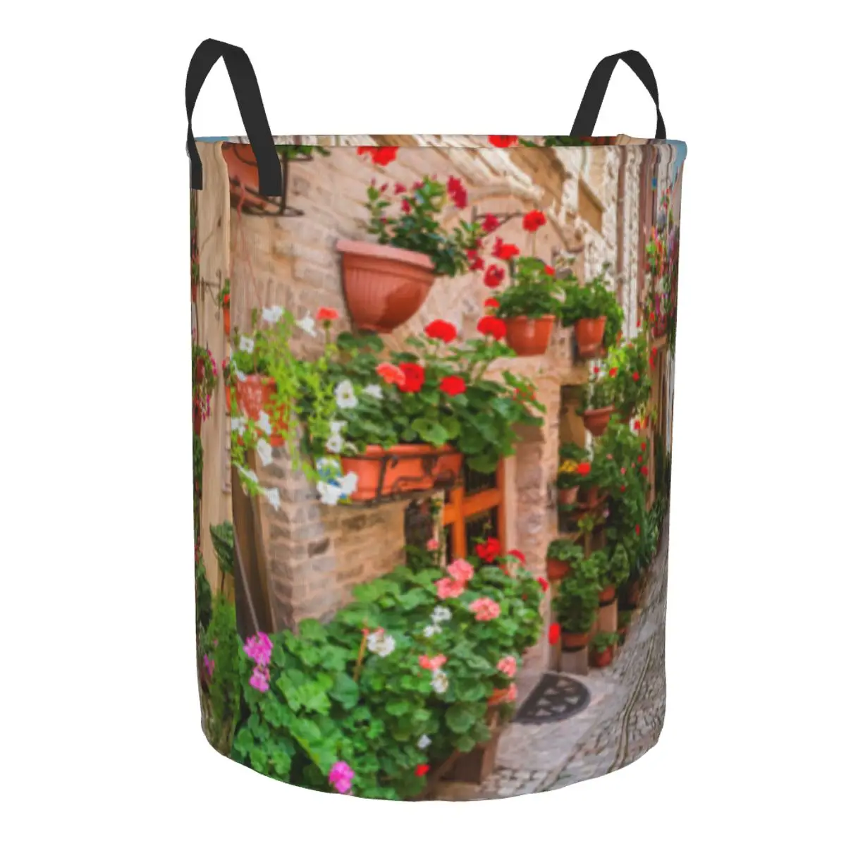 Town In Sunny Day Italy Umbria Laundry Basket Folding Dirty Clothes Toys Storage Bucket Household