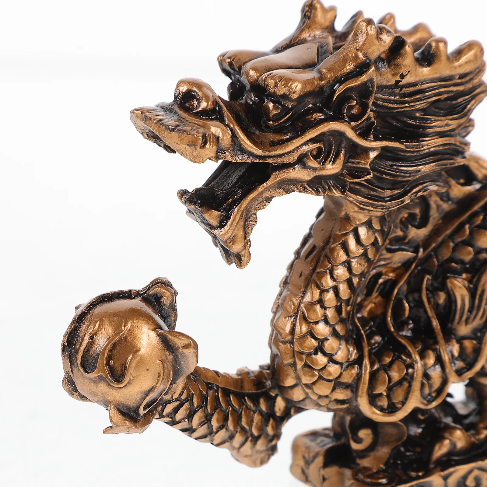 

1Pcs Feng Shui Dragons Sculpture Meaningful Decorative Tabletop Desktop Ornament Home Temple Restaurant Garden Dragons Figurine