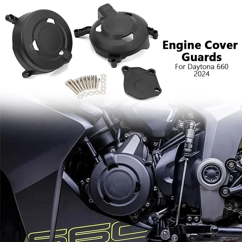 

Plain Motorcycle Parts Accessories For Daytona 660 2024 Daytona660 DAYTONA 660 Engine Cover Set Protection Cover Engine Guard