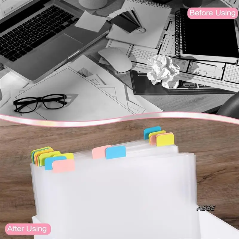 

Paper Storage Organizer Clear Plastic Sleeves 120 Pcs Sticky Tabs Storage Folder Holder Without Closure For Photos